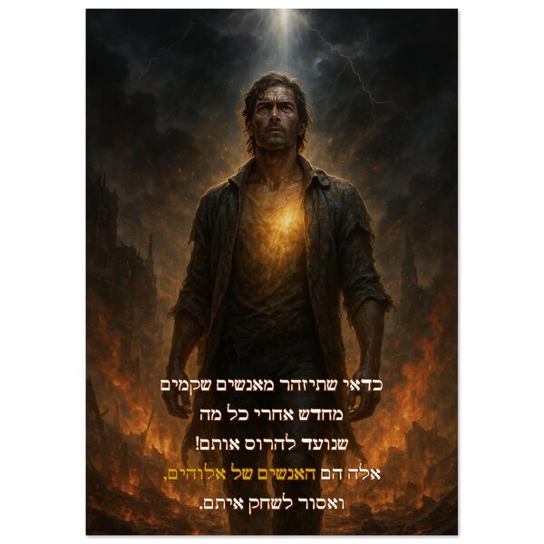 פוסטר משפט השראה להצלחה – לוחם באש קם מן האפר